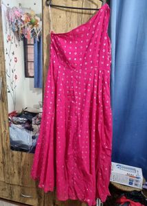 Indya Pink One Shoulder Dress