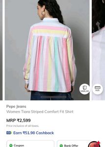 Pepe Pastel Striped Button-Up Shirt