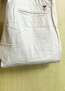 Men's Beige Casual Chinos
