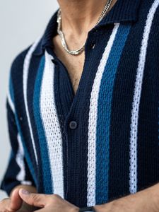 Men's Striped Knitted Shirt