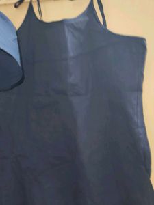 Stylish Navy Blue Wrap Dress  with inner 👗