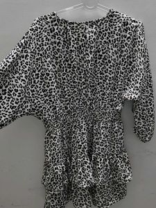 Leopard Print Ruffle Dress