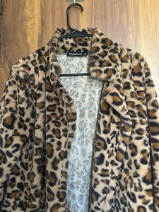 Cozy Leopard Print Faux Fur Jacket