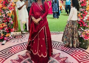 Elegant maroon Lehenga Choli Set