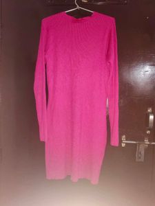 Elegant Ribbed Knit Midi Dress