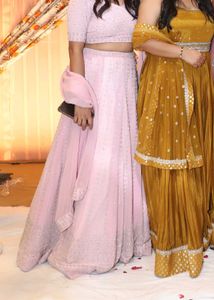 full hand embroidery lehenga &padded blouse