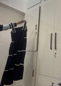 Chic blueTiered Midi Dress
