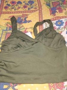 Olive Green Bikini Top