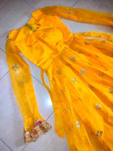 Yellow Anarkali Dress📀💡🕯️☀️