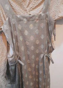 Elegant maxi Set with Tonal Print