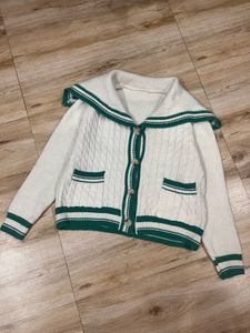Sailor Collar Knit Cardigan