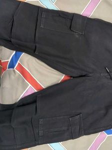 Layered Black Cargo Pants