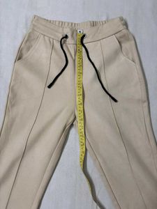Korean Beige Drawstring Pants