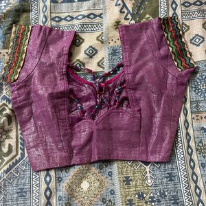 Beautiful Purple Embroidered Saree