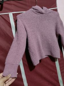 Mauve Cropped Hoodie