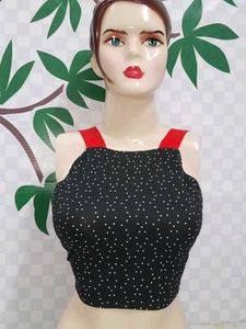 (960)Polka Dot Crop Top