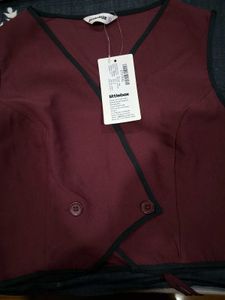 Chic Maroon Velvet Co-ord Set