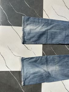 Women's Blue Wash Wide Leg Jeans