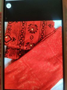 Orange Printed Kurta Set