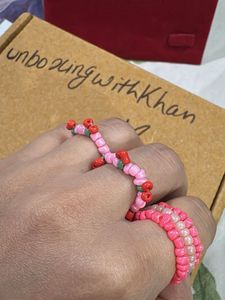 Cute Beaded Rings Set