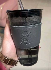 Glass Coffee Sipper Mugs with Straw 😍