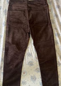 H&amp;M Brown Corduroy Trousers | Straight Fit | Excel