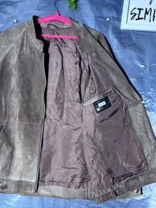 St Mitchell Men's Suede Bomber Jacket