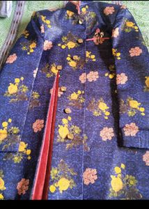 Floral Print Ethnic Sherwani Set