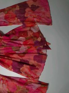 Y2K Mesh Floral Print Top