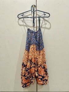 White Closet Tiered Boho Festive Mini Dress