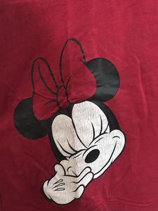 Maroon Minnie Mouse Graphic T-Shirt