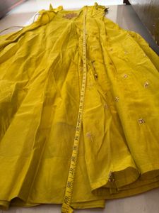Yellow Anarkali Gown with Embellishments
