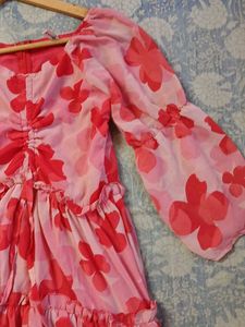 Flowy Floral Print Dress
