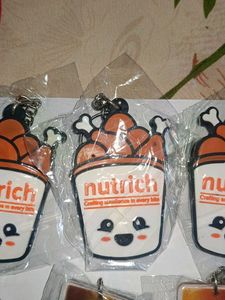 15 Key chain Assorted Nutrica &amp; Cute Charms Keycha