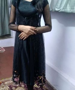 Black Jacket With Inner Frock