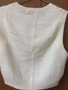 Cream Cable Knit Vest