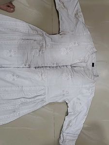 Elegant Embroidered Cotton Kurta