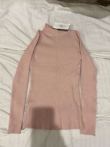 Ribbed Mock Neck Long Sleeve Top