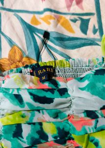 Chic Floral Ruched  Top