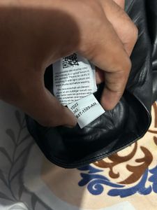 Prada Black Leather Bralette Top