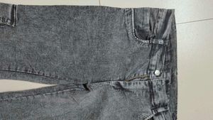Women's Acid Wash Cargo Jeans