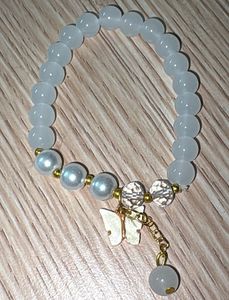 Butterfly Charm Beaded Bracelet