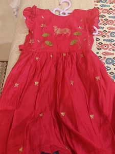 Beautiful Pink Embroidered Dress
