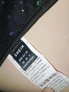 (1300)Shein Black Glitter Bikini Top