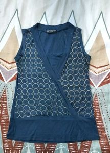Chic Blue Sleeveless Top