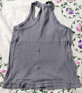 Gray Tank with Green Graphic