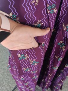 Comfortable Purple Printed Nightdress