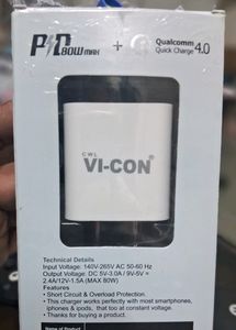 VI-CON MODEL QC + PD 80W MAX QUALCOMM QUICK 4.0