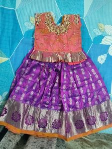 Pure Silver Pattu Lehenga Set