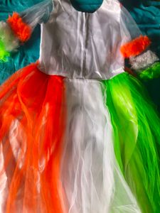 Tricolor Indian Flag Dress for Girls